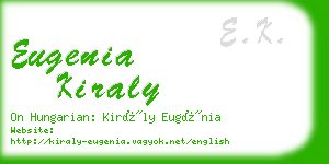 eugenia kiraly business card